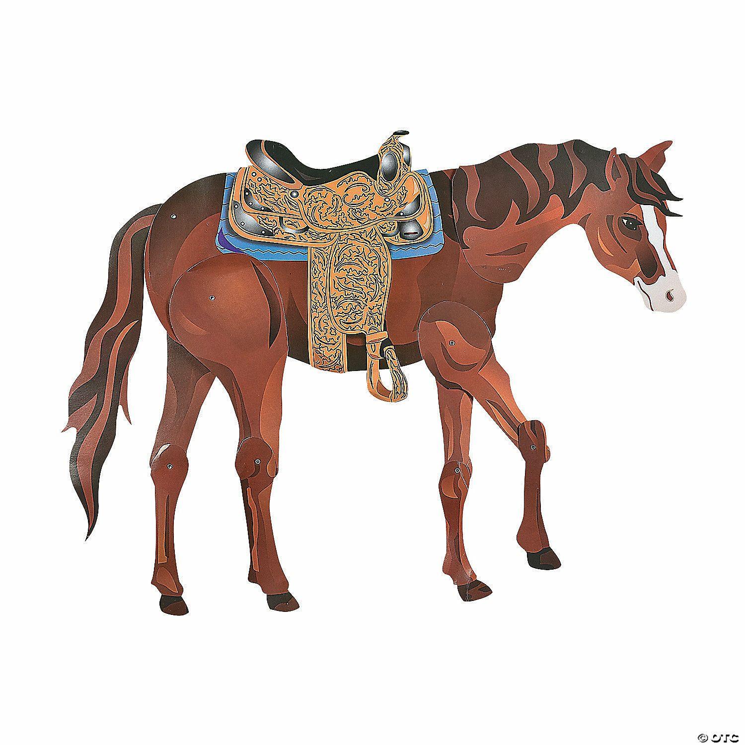 Wall Decorations | Large Brown Horse Jointed Cutout