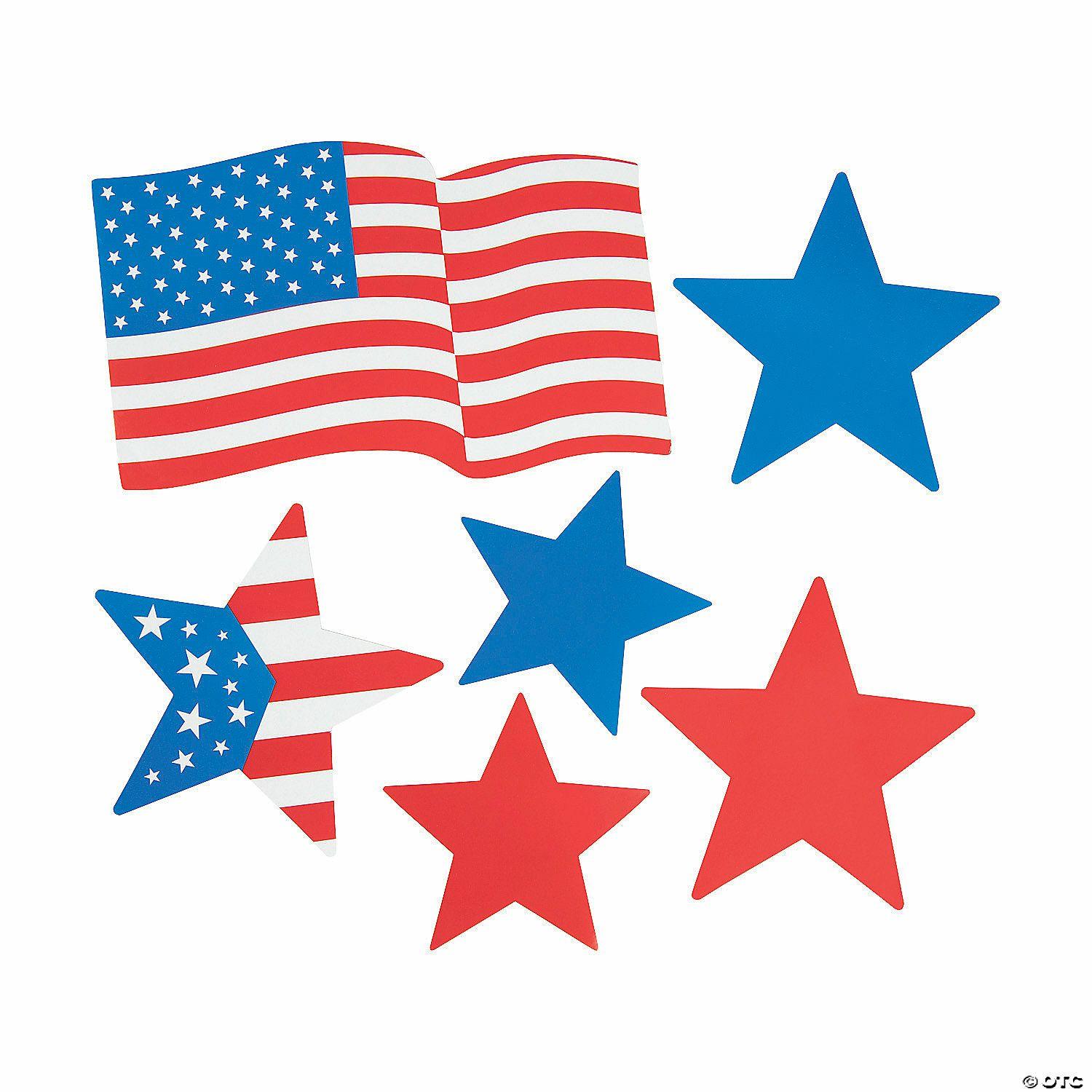 Wall Decorations | Patriotic Wall Cutouts – 30 Pc.