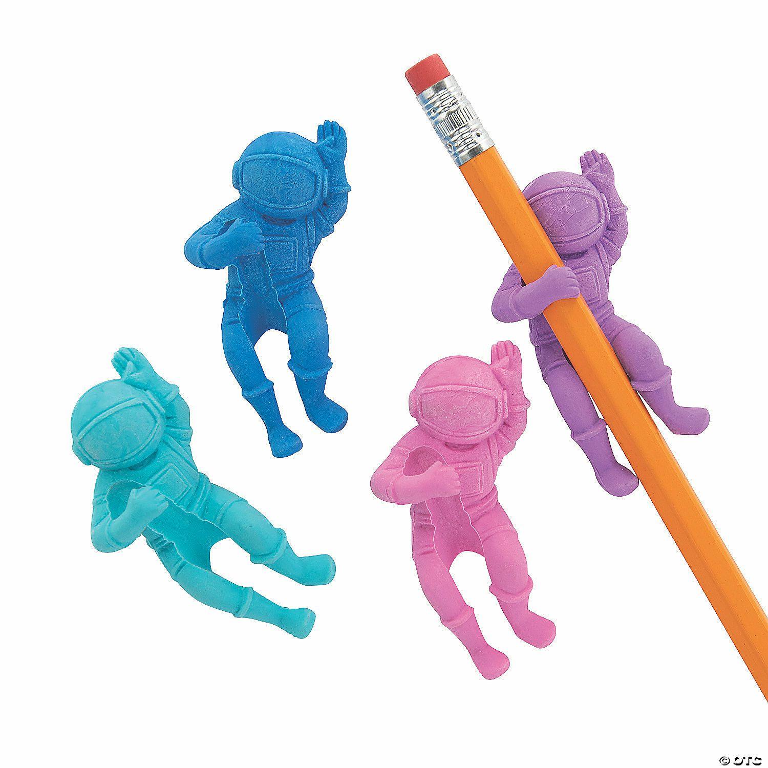 Erasers | Astronaut Eraser Pencil Wrap Erasers – 24 Pc.