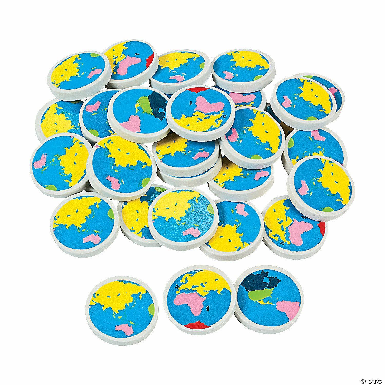 Erasers | Bulk 48 Pc. Earth Erasers