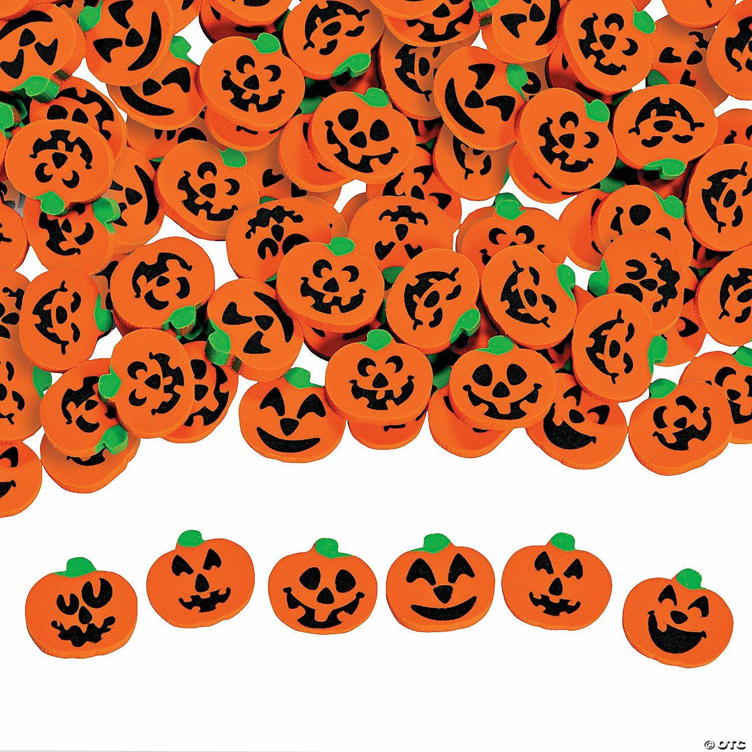 Erasers | Bulk 720 Pc. Jack-O&’-Lantern Mini Eraser Assortment