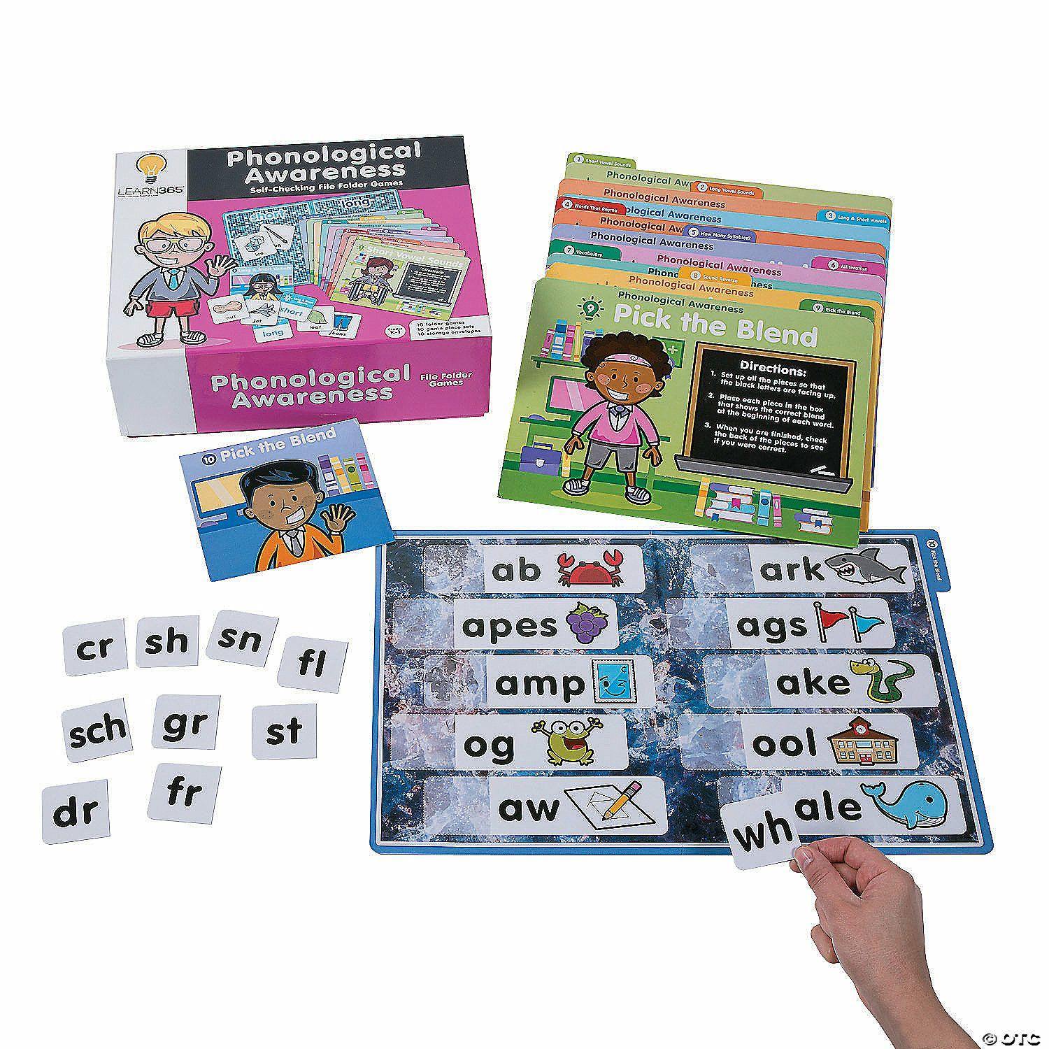 Language Arts | Phonological Awareness Educational Cardstock File Folder Games