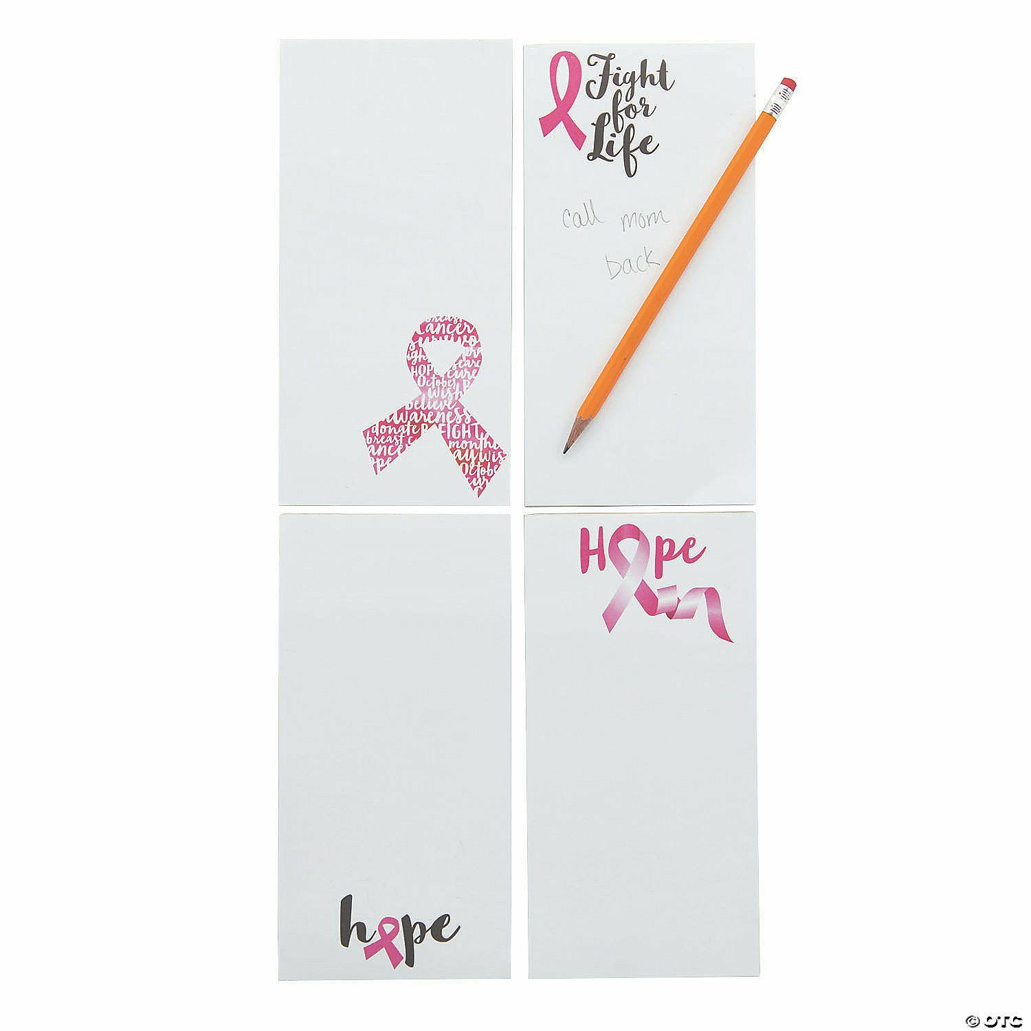 Notepads | Pink Ribbon Magnetic Notepad – 12 Pc.