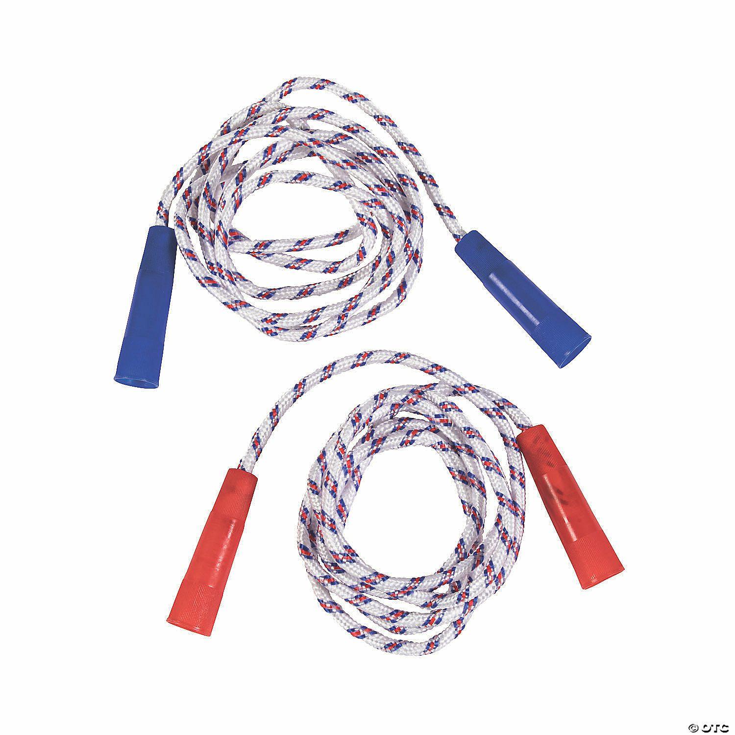 Active Play | 78″ Patriotic Nylon Jump Ropes with Plastic Handles – 12 Pc.