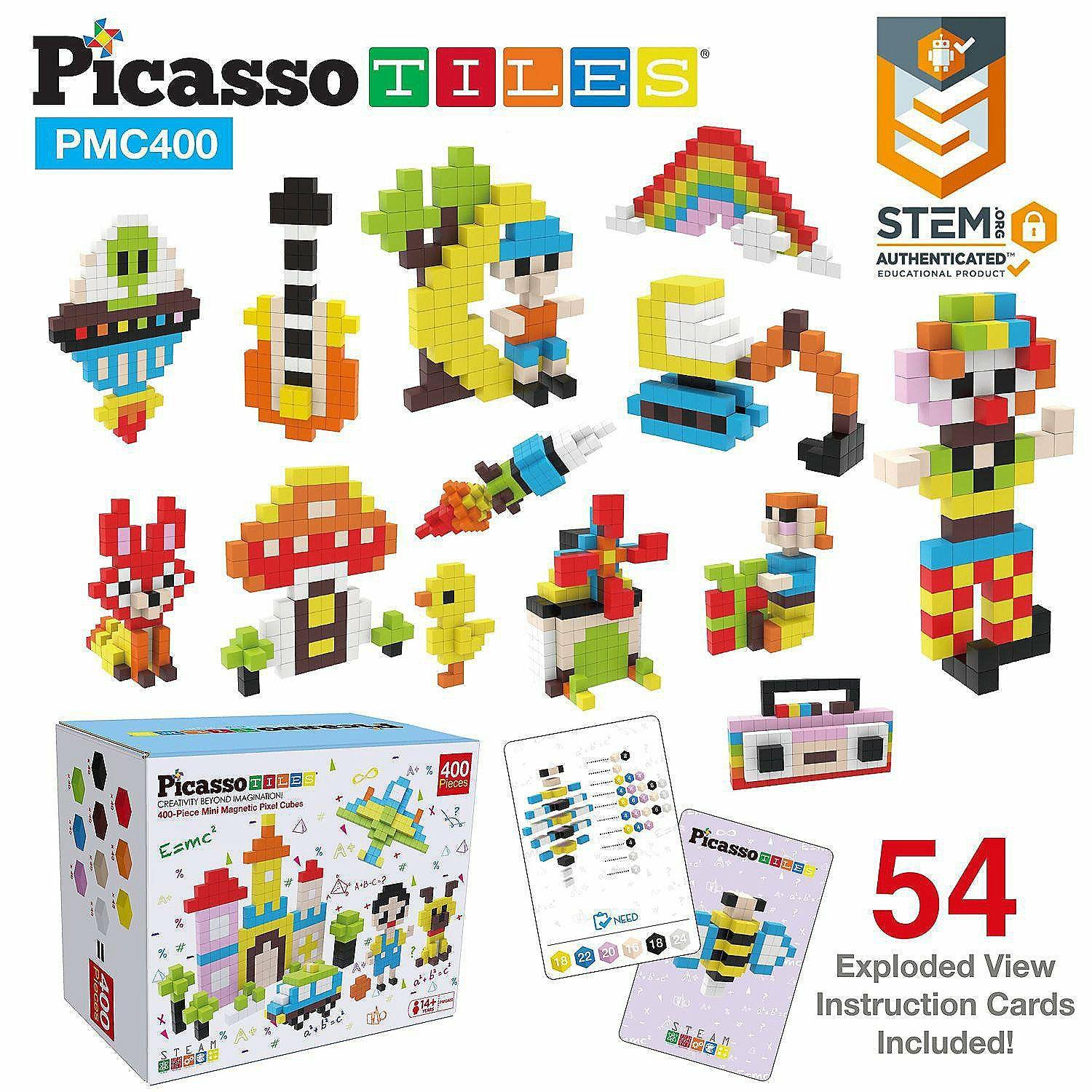 Science | PicassoTiles – Pixel Mini Magnetic Cube Puzzle 400pcs PMC400